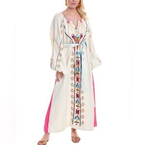 FARM Rio Multicolor Embroidered Maxi Dress